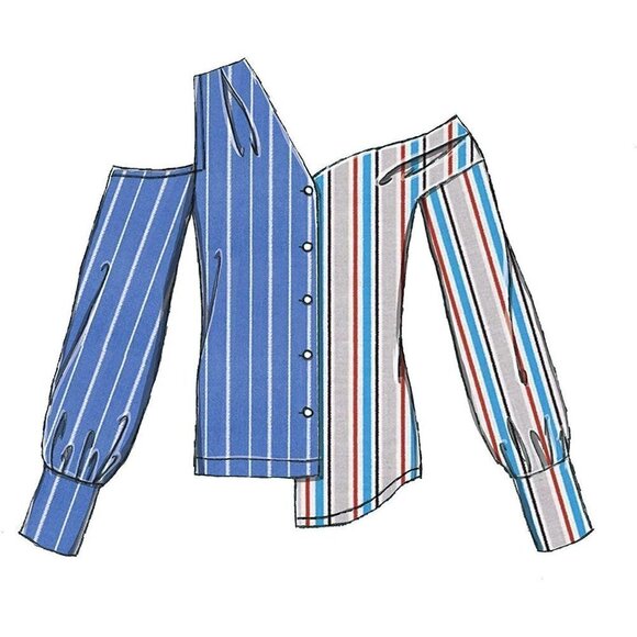 McCalls Sewing Pattern 7724 Misses Tops Cold Shoulder Size 14-22 - Picture 4 of 5